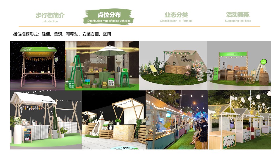 商业广场文创市集业态分类及搭建布置方案