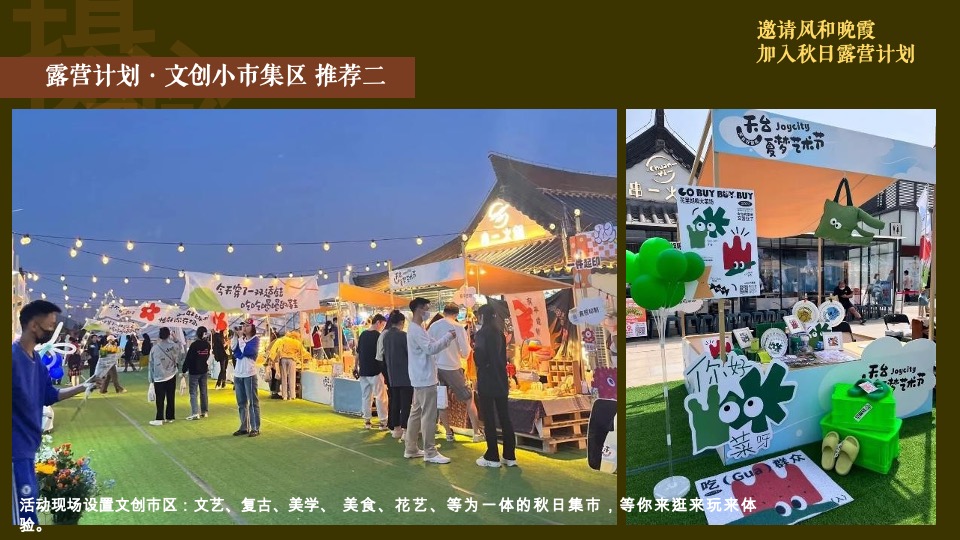 天台露营派对秋日露营市集生活节活动策划方案