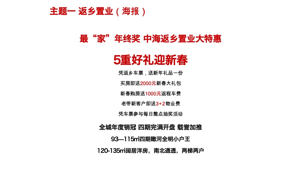 中海河山郡12月推广策划案 #返乡置业# #年终促销#