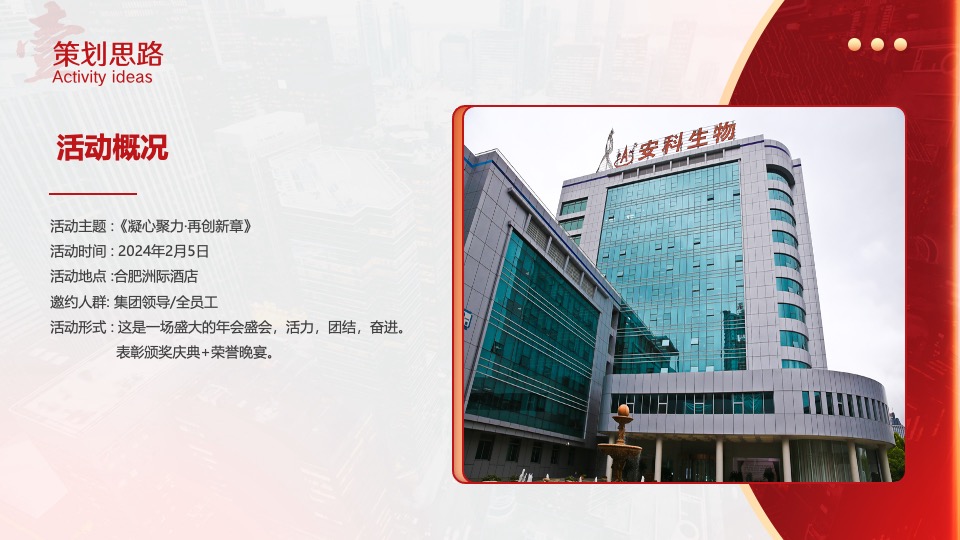 企业集团年会暨表彰颁奖庆典（凝心聚力·再创新章主题）活动策划方案