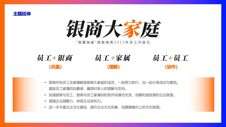 企业员工家庭开放日(我爱我家主题）活动策划方案