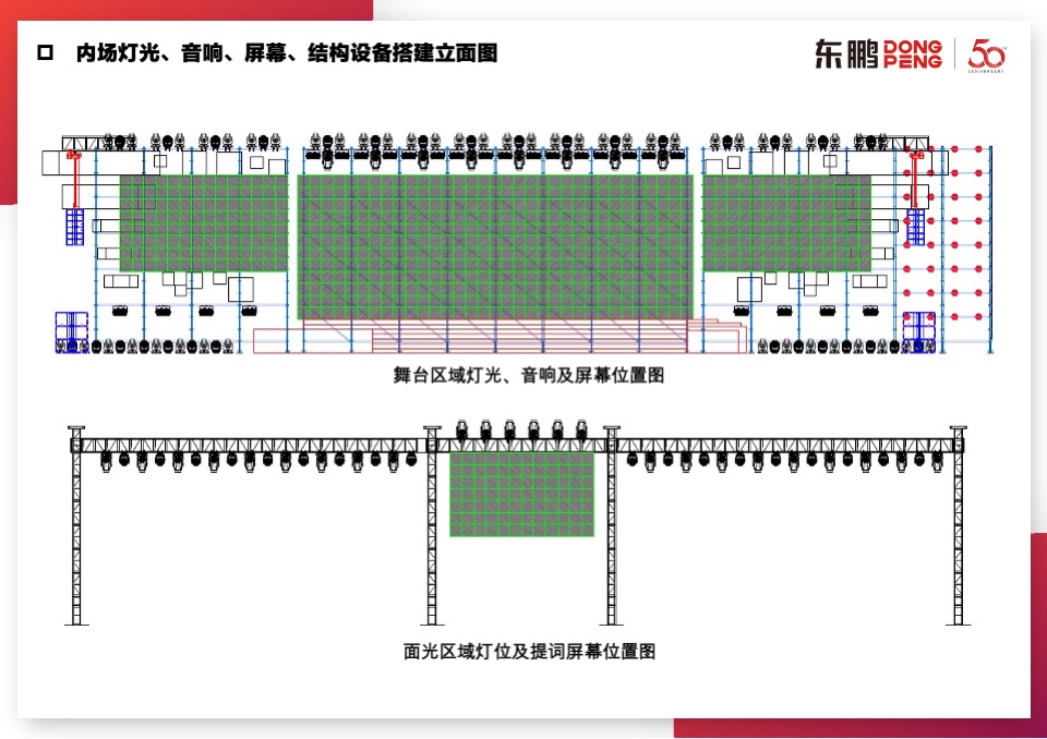 东鹏五十周年庆典晚会搭建方案【内场&外场&序厅&导视】