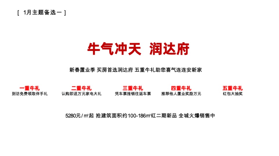 润达府1月推广策划案 #新春置业# #返乡置业#
