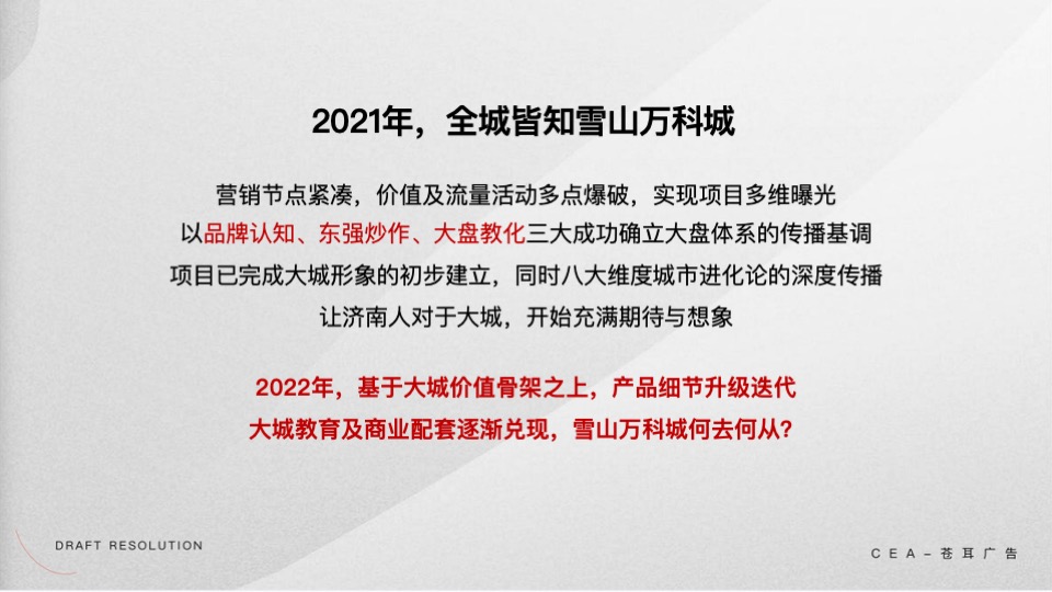 雪山万科城年度推广策划案