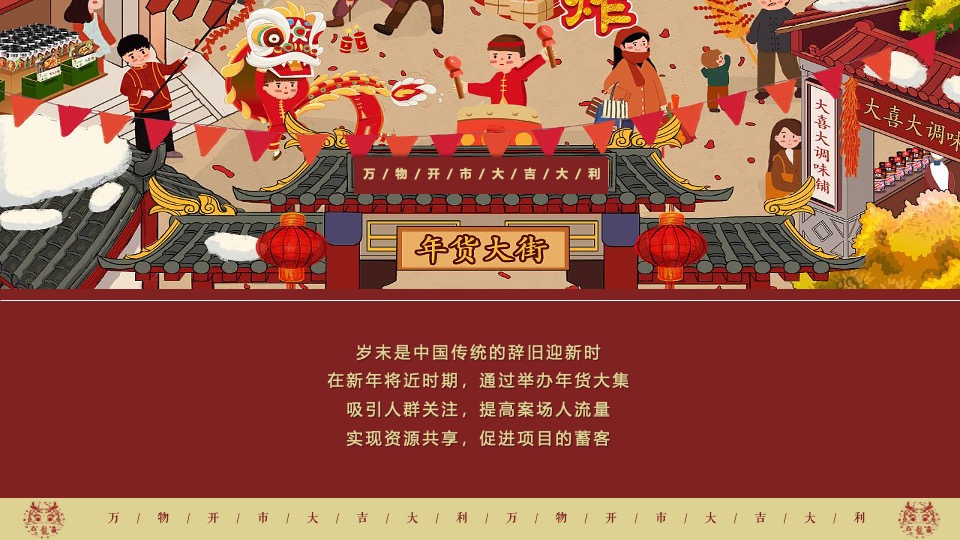 商业地产龙年新春年货大集（万物开市·大集大利主题）活动策划方案