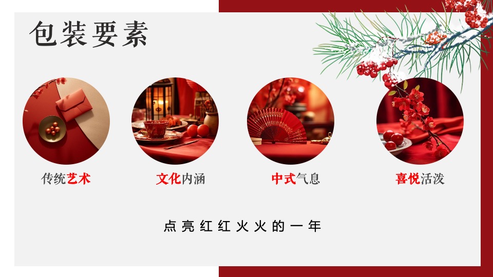 地产项目龙年新春新年中国红氛围包装布置方案
