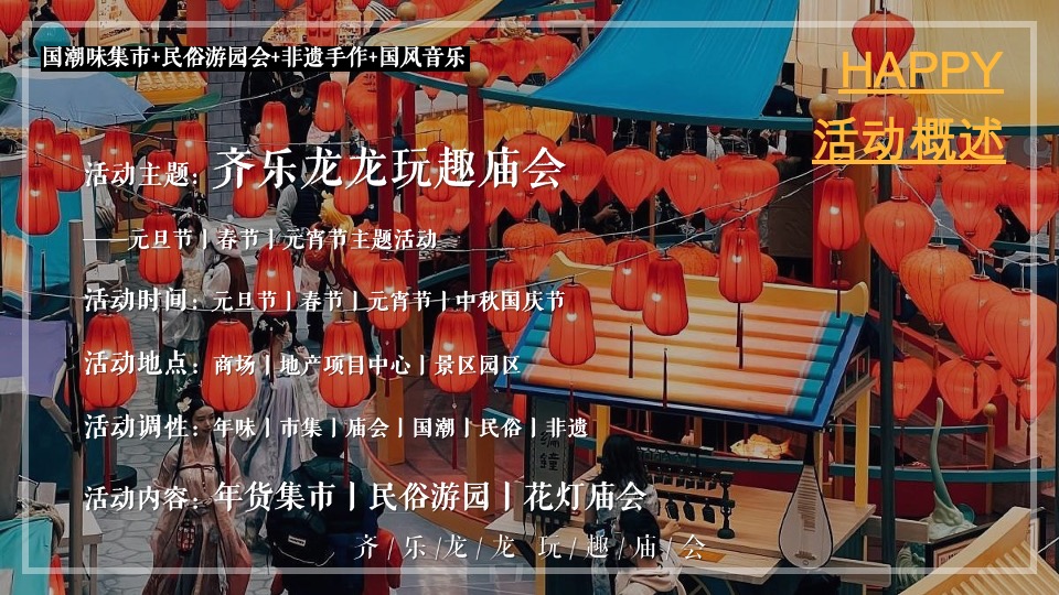 商场地产龙年新春民俗庙会（齐乐龙龙·玩趣庙会主题）活动策划方案