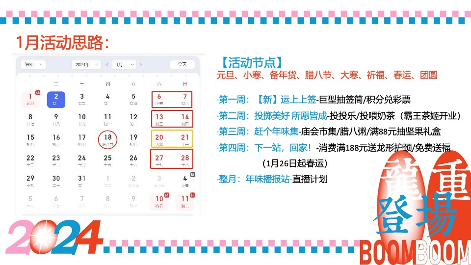 商业广场龙年春节1-2月系列（龙重登场主题）活动策划方案