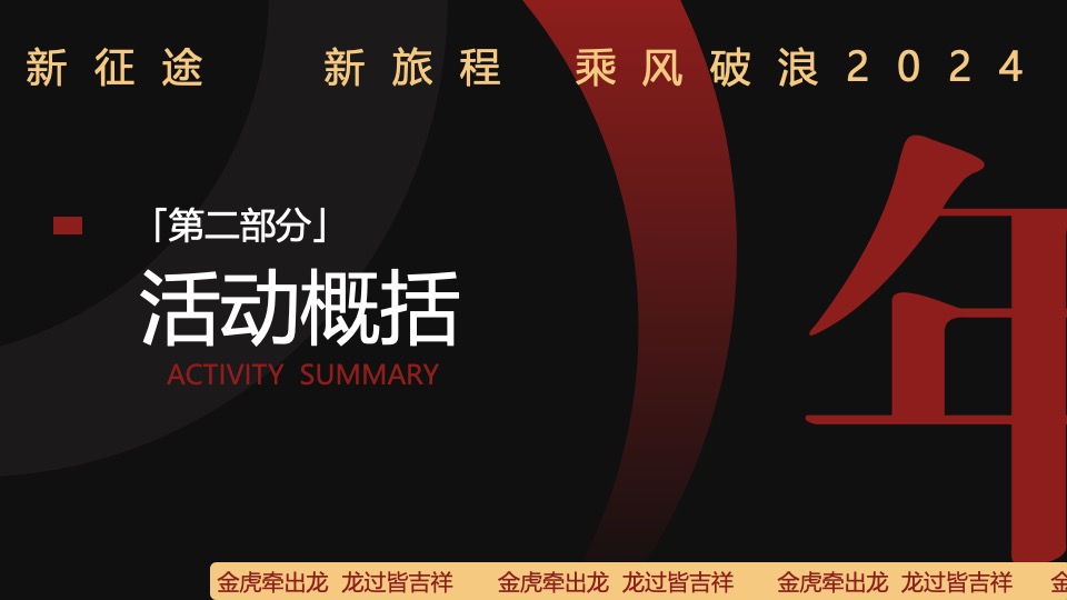 企业年度颁奖盛典暨新春年会（2024乘风破浪主题）活动策划方案