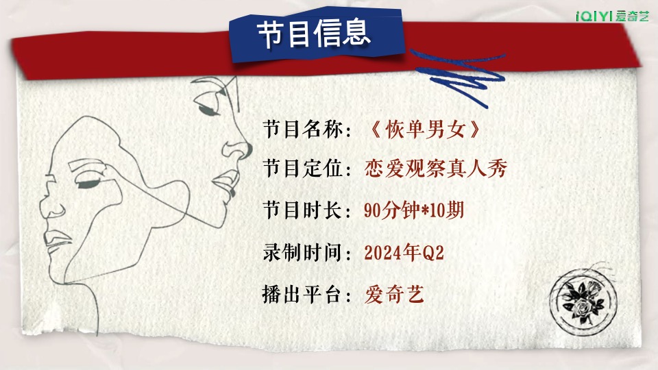 爱奇艺自制综艺《恢单男女》招商方案