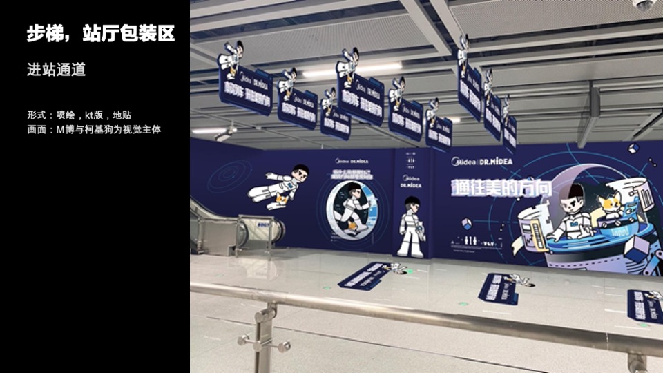 家电美的地铁站包装布置营销方案