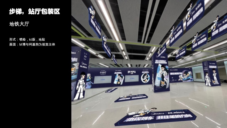 家电美的地铁站包装布置营销方案