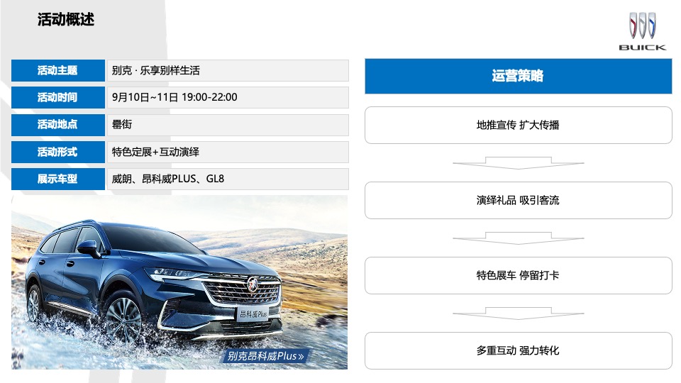 乐享别样生活——别克汽车城市巡展合肥站活动执行方案