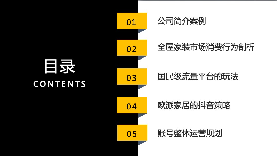 家居欧派短视频策略运营方案