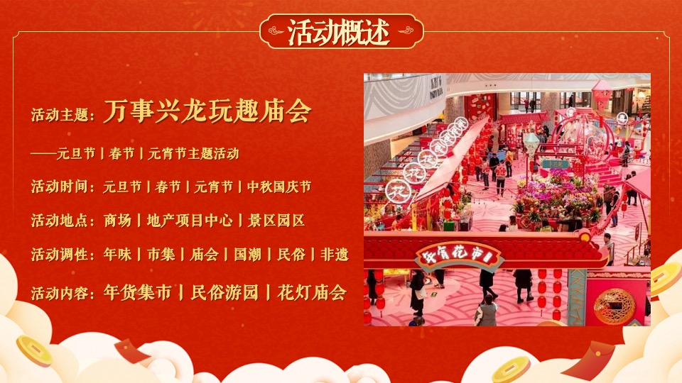商场地产龙年春节元宵年货市集游园会（万事兴龙主题）活动策划方案