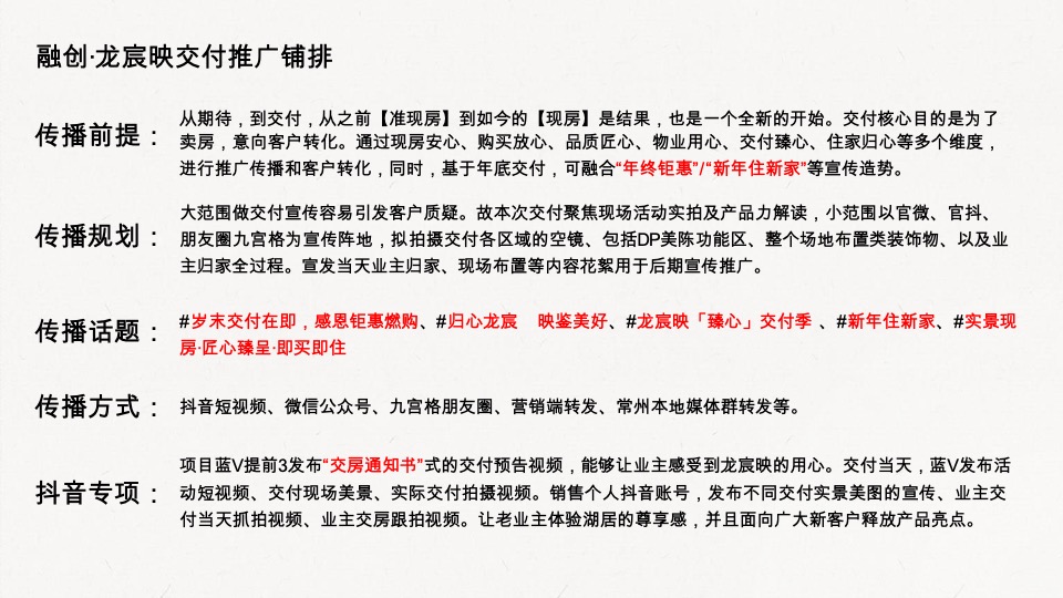 融创龙宸映交付线上传播方案