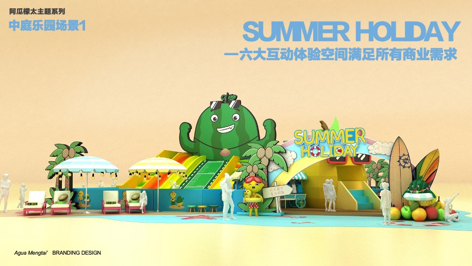 阿瓜檬太夏日假期夏季美陈方案