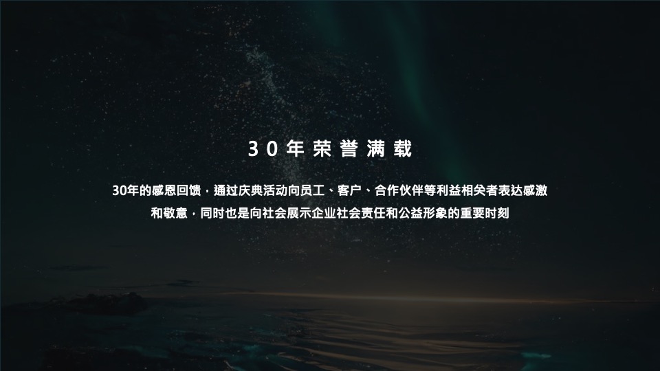 公司三十周年庆典（三十而已 ·远望星辰主题）活动策划方案