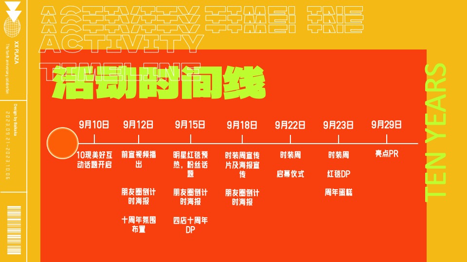 商业广场十周年庆典系列（10现美好主题）活动策划方案