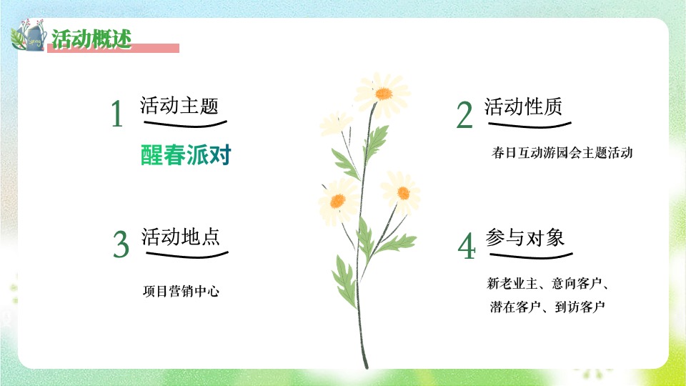 地产项目春日互动游园会系列（醒春派对主题）活动策划方案