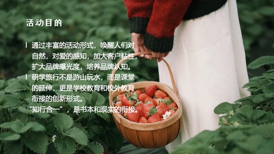 春季户外草莓采摘亲子研学（向“莓”好生活出发主题）活动策划方案
