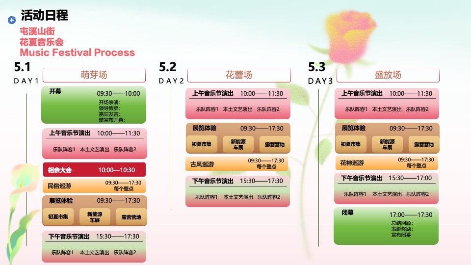 商业广场五一音乐节游园会（花夏音乐节主题）活动策划方案