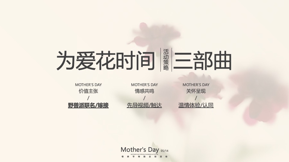 母亲节高定私享会（为爱花点时间主题）特别企划方案