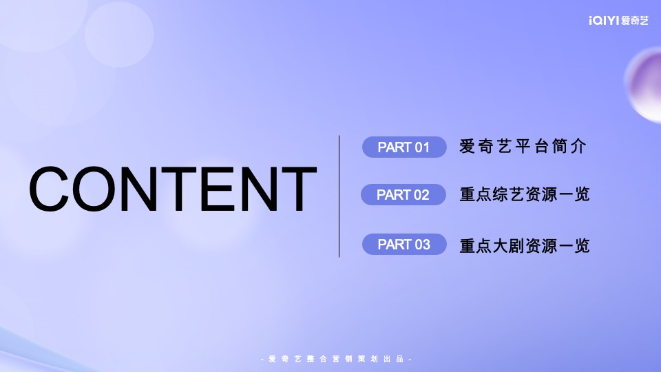 爱奇艺重点娱乐资源推介