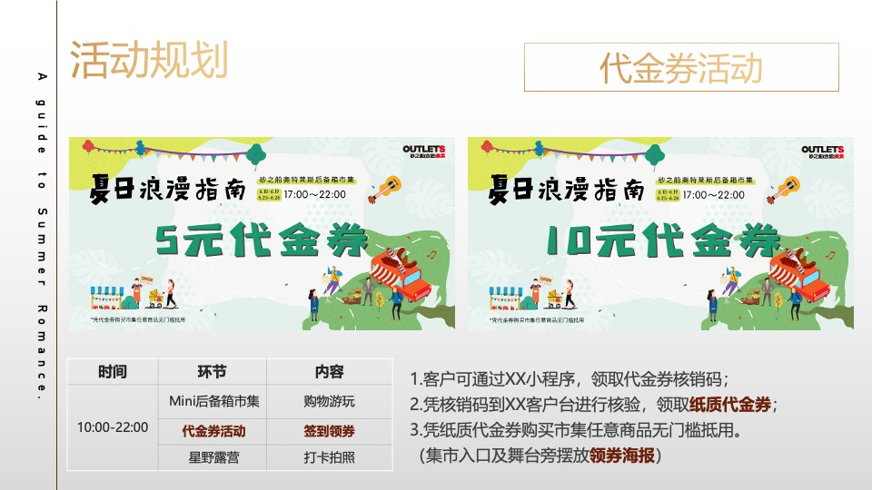 商业广场夏季后备箱市集（夏日浪漫指南主题）活动策划方案