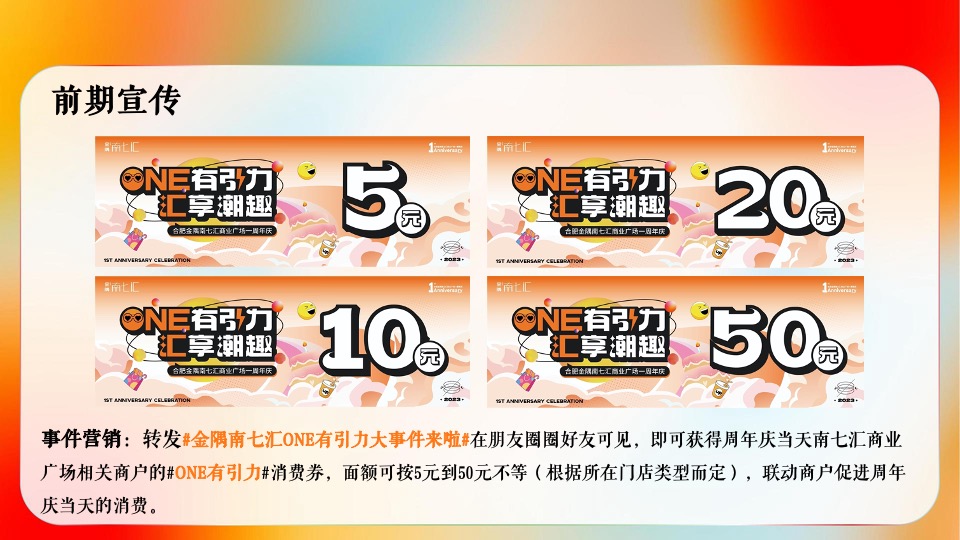商业广场1周年庆典系列（one有引力·汇享潮趣主题）活动策划方案