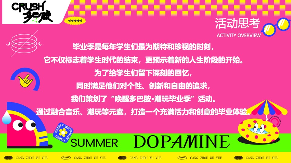 商场地产营地夏季多巴胺毕业季（唤醒多巴胺·潮玩毕业季主题）活动策划方案