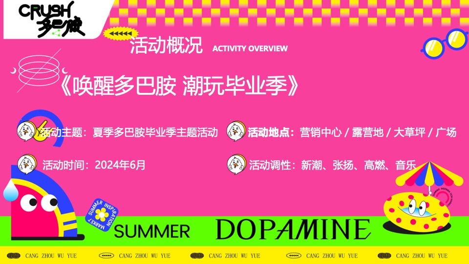 商场地产营地夏季多巴胺毕业季（唤醒多巴胺·潮玩毕业季主题）活动策划方案