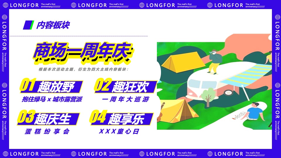 商业广场1周年庆系列（城市露营派主题）活动策划方案