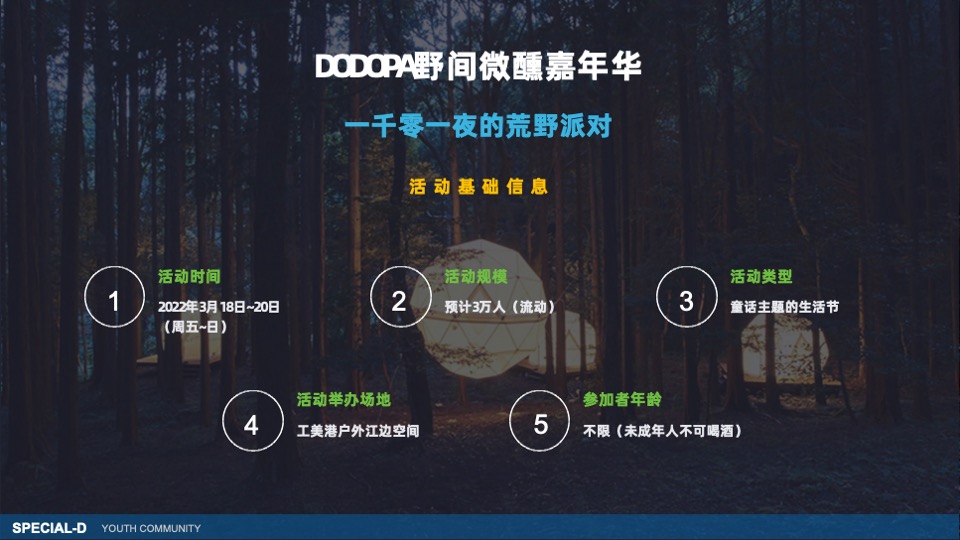 DODOPA野间微醺嘉年华一千零一夜的荒野派对活动招商方案