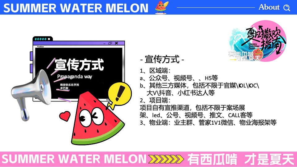 商场地产夏日吃瓜生活节系列（夏日撒欢指南主题）活动策划方案