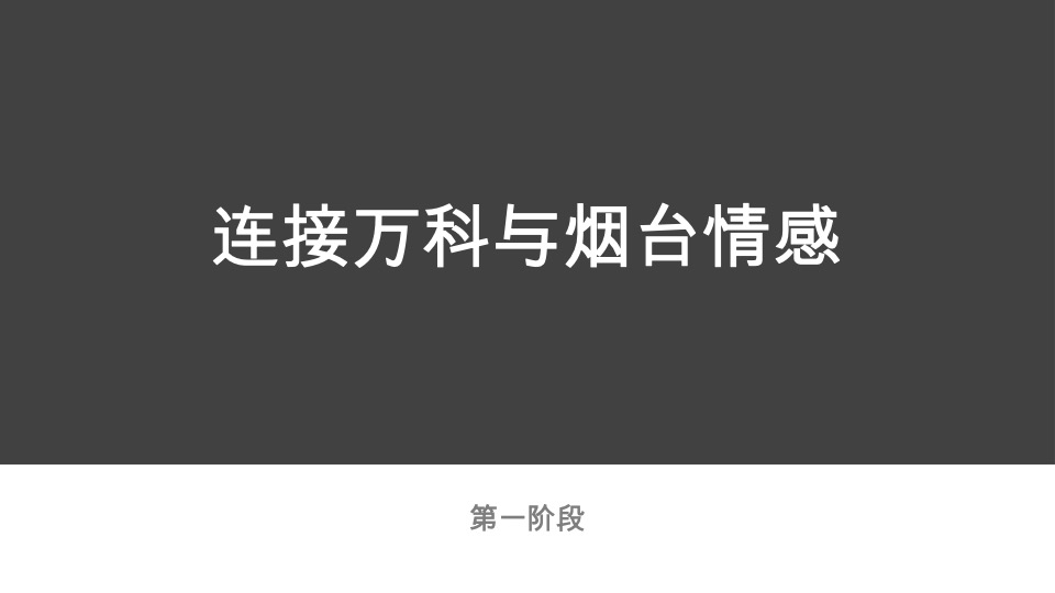 烟台万科品牌整合传播方案#深圳道里#