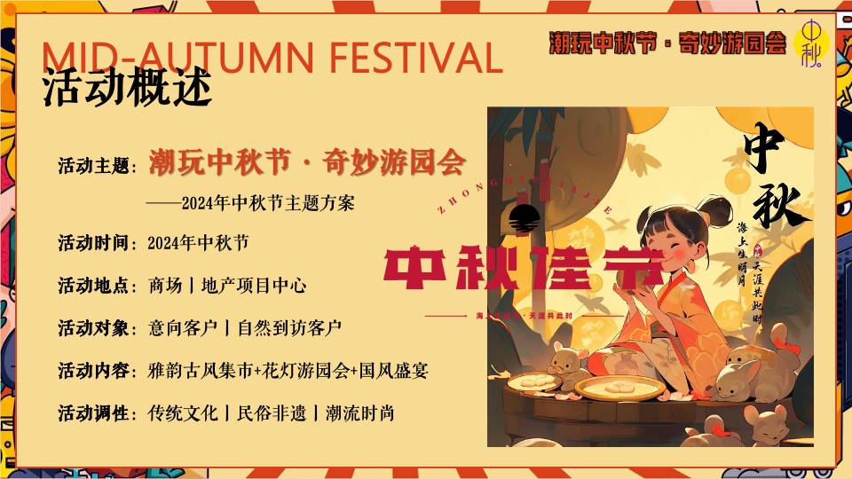 商场地产中秋节古风游园庙会（潮玩中秋节·奇妙游园会主题）活动策划方案