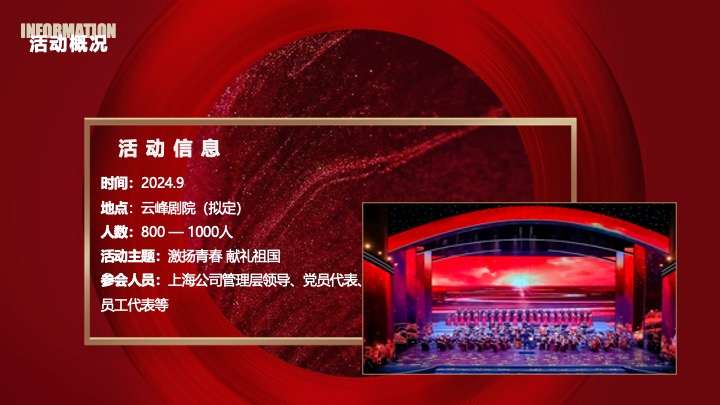 企业公司迎国庆文艺汇演系列（激扬青春·献礼祖国主题）活动策划方案