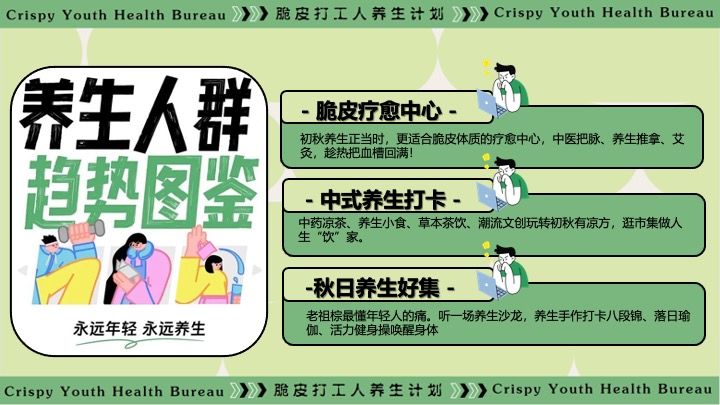 商场地产十一中医朋克养生计划（脆皮打工人·养生市集主题）活动策划方案