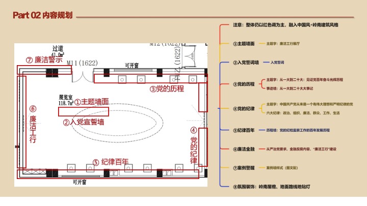 广州工行从化研修中心党建宣传场景文化墙搭建项目