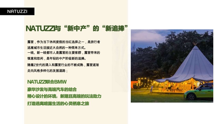NATUZZI x 宝马「奢适慢生活」露营之旅活动招商方案