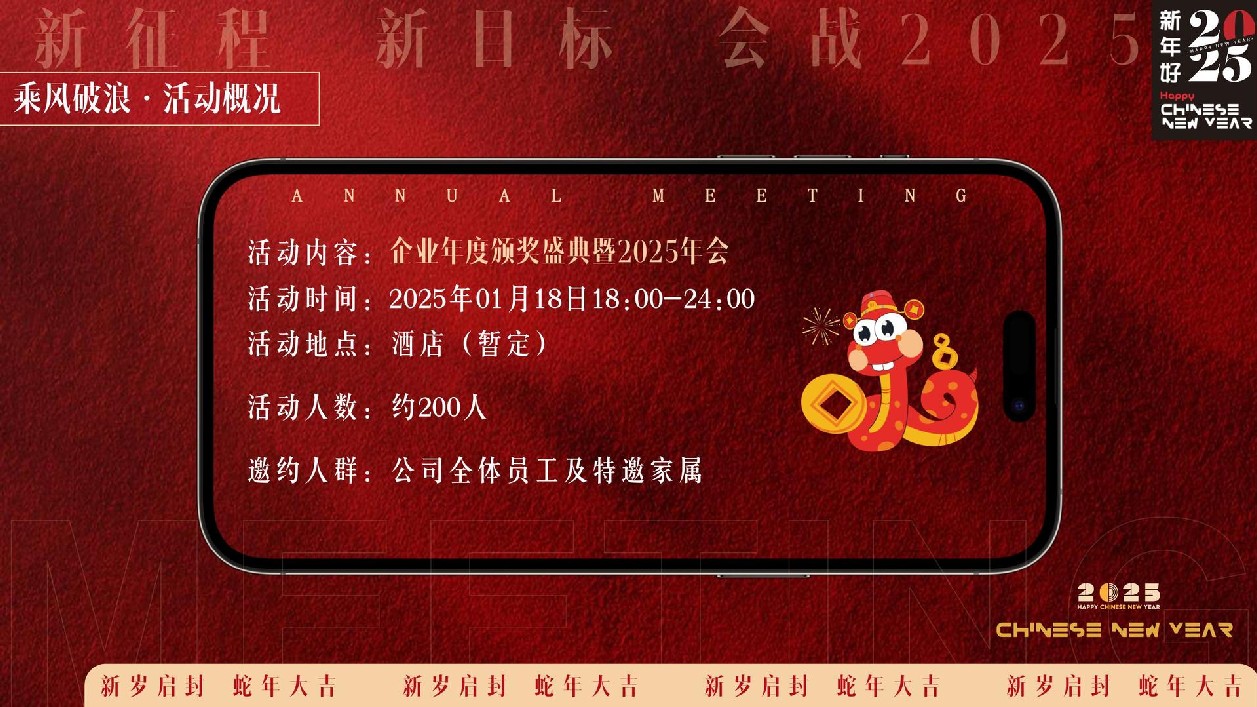 蛇年企业表彰总结大会暨年会