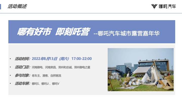 哪吒汽车城市露营嘉年华郑州站规划方案