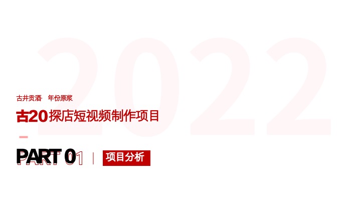 古井贡白酒古20视频栏目服务方案短视频推广策划案
