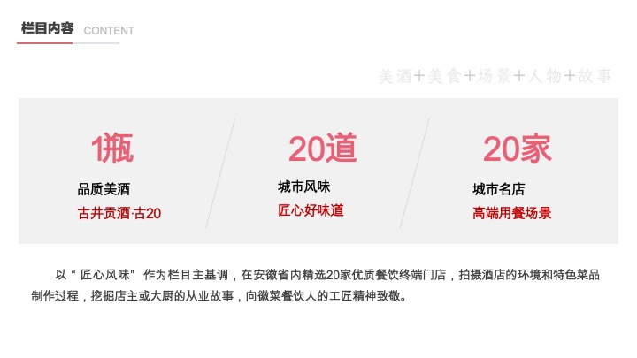 古井贡白酒古20视频栏目服务方案短视频推广策划案