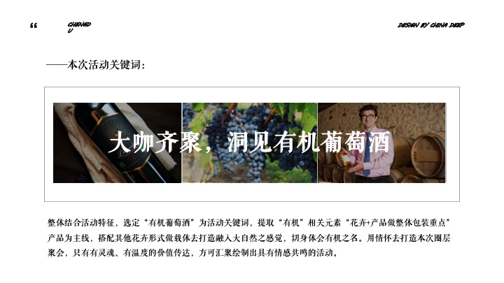 葡萄酒行业峰会品牌新品发布仪式（包含：葡萄酒品鉴酒会、圆桌论坛、发布）