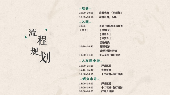 文旅古街元旦沉浸式体验国风游园会（古巷十二时辰主题）活动方案活动