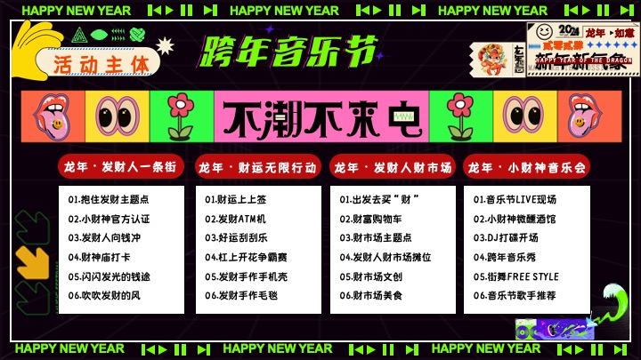 商场地产元旦跨年音乐节（不潮不来电主题）活动策划方案