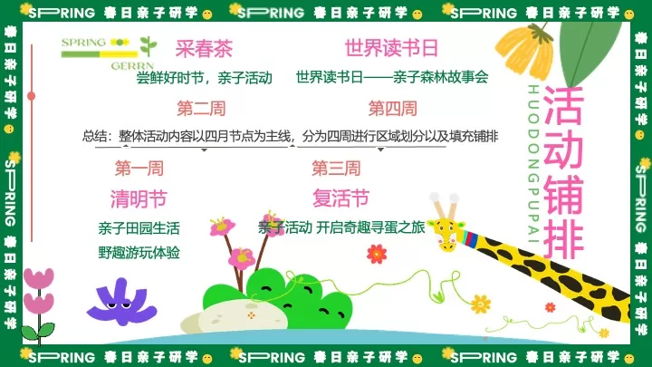 春日亲子户外研学游园（与春天撞个满怀主题）活动策划方案