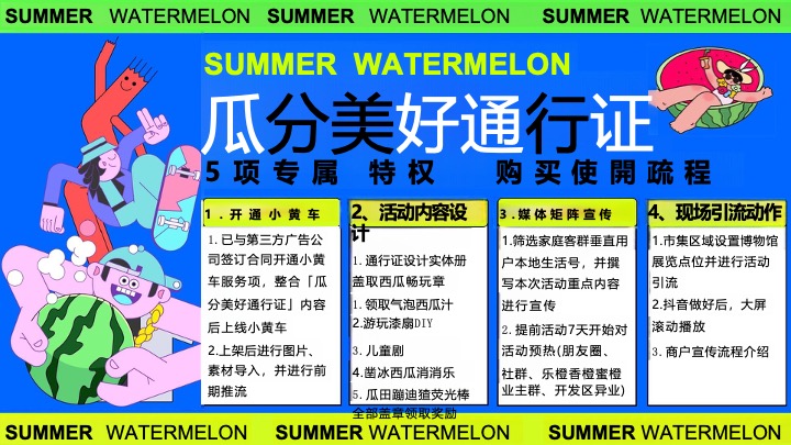 商业广场夏日西瓜生活节游园会（瓜分美好·大有甜头主题）活动策划方案
